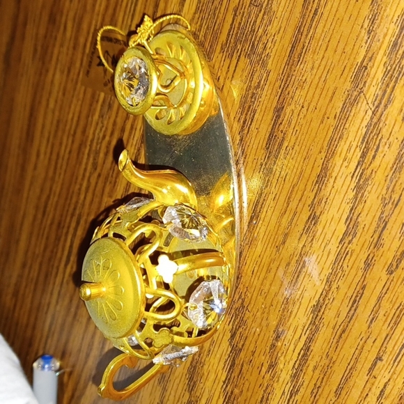 KG & C INC 24K Gold Plated Austrian Crystal Tea set USA - Picture 3 of 8